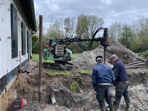 Pieux pour une extension près de Merlimont, Saint-Omer, CMI Audomarois