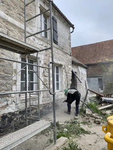 Sablage façade pierres, Saint-Omer, CMI Audomarois