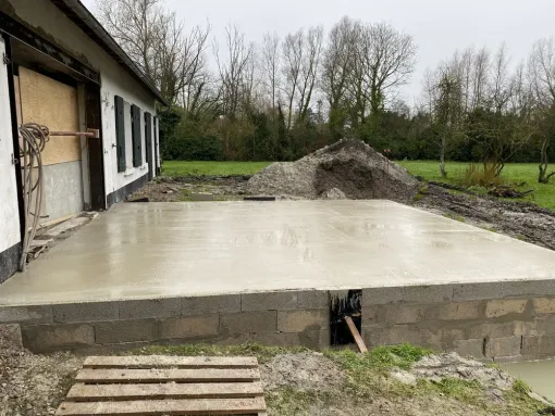 Dalle béton à Merlimont , Saint-Omer, CMI Audomarois
