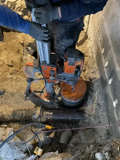 Carottage dans une dalle à Boulogne-sur-Mer, Saint-Omer, CMI Audomarois