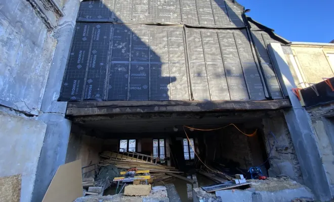 Coulage de poteaux béton en rénovation à Boulogne-sur-Mer, Saint-Omer, CMI Audomarois